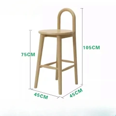 Modern Simple Bar Stool with High Legs Chair Solid Wood High Chair for bar or Coffee Shop Use bar Furniture,Modern Simple Bar Stool with High Legs Chair Solid Wood High Chair for bar or Coffee Shop Use bar Furniture,DAILY UP FURNITURE-The professional supplier of School Furniture, Office Furniture, Home Furnirure
