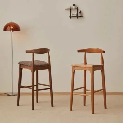 Solid Wood Natural Color bar Stool Antique Nordic Minimalist Backrest High Leg Dining Chair Fabric Seating bar Chair,Solid Wood Natural Color bar Stool Antique Nordic Minimalist Backrest High Leg Dining Chair Fabric Seating bar Chair,DAILY UP FURNITURE-The professional supplier of School Furniture, Office Furniture, Home Furnirure