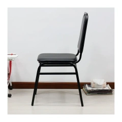 High Quality Modern Black Metal Frame Thick Padded Stackable Banquet Dining Chair,High Quality Modern Black Metal Frame Thick Padded Stackable Banquet Dining Chair,DAILY UP FURNITURE-The professional supplier of School Furniture, Office Furniture, Home Furnirure
