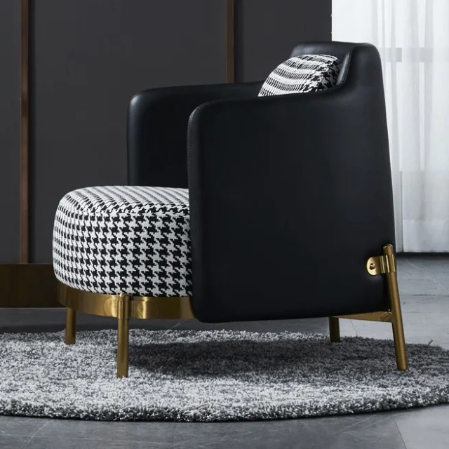Italian Modern Vintage Comfortable Lazy Sofa Small Relaxing Chair Single Person Houndstooth Luxury Sofa Chair,Italian Modern Vintage Comfortable Lazy Sofa Small Relaxing Chair Single Person Houndstooth Luxury Sofa Chair,DAILY UP FURNITURE-The professional supplier of School Furniture, Office Furniture, Home Furnirure