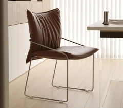 Modern Minimalist Metal and Leather Dining Chairs Solid Wood for Restaurants Hotels and Homes Furniture,Modern Minimalist Metal and Leather Dining Chairs Solid Wood for Restaurants Hotels and Homes Furniture,DAILY UP FURNITURE-The professional supplier of School Furniture, Office Furniture, Home Furnirure