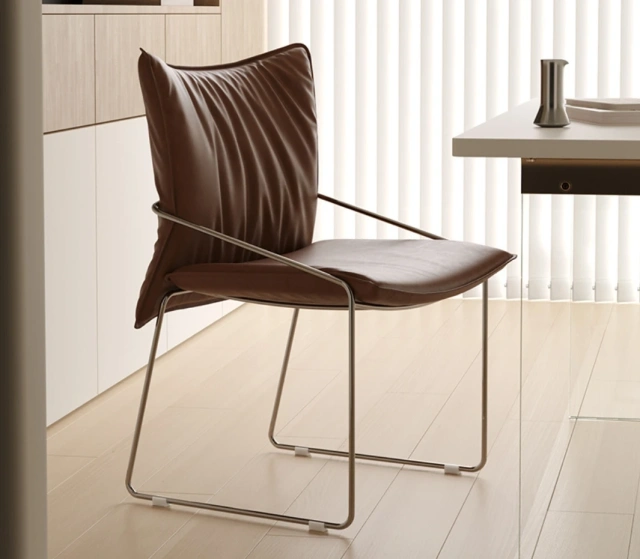 Modern Minimalist Metal and Leather Dining Chairs Solid Wood for Restaurants Hotels and Homes Furniture,Modern Minimalist Metal and Leather Dining Chairs Solid Wood for Restaurants Hotels and Homes Furniture,DAILY UP FURNITURE-The professional supplier of School Furniture, Office Furniture, Home Furnirure