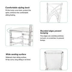 Durable Transparent PC Resin Plastic Comfortable Clear Acrylic Dining Chairs for Wedding Banquets and Living Room Events,Durable Transparent PC Resin Plastic Comfortable Clear Acrylic Dining Chairs for Wedding Banquets and Living Room Events,DAILY UP FURNITURE-The professional supplier of School Furniture, Office Furniture, Home Furnirure