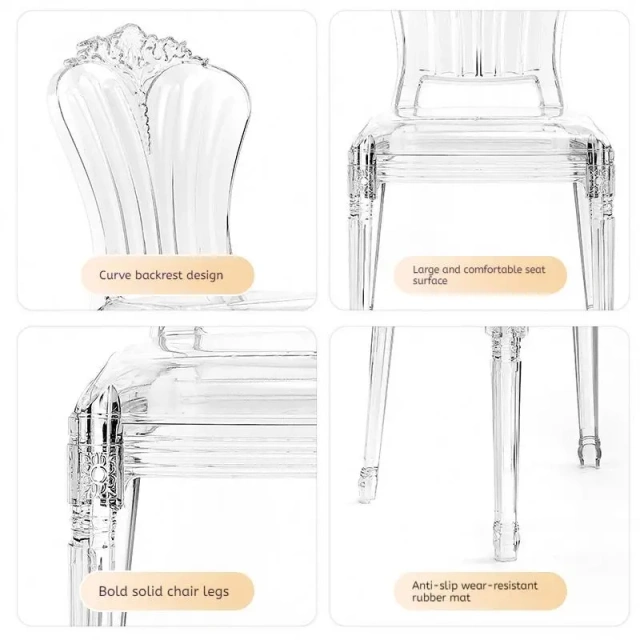 Cross-border Supply Hotel Chairs Stackable Plastic Acrylic Party Chairs Lucency Wedding Restaurant Chairs,Cross-border Supply Hotel Chairs Stackable Plastic Acrylic Party Chairs Lucency Wedding Restaurant Chairs,DAILY UP FURNITURE-The professional supplier of School Furniture, Office Furniture, Home Furnirure