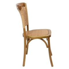 Stackable French Cafe Dining Chairs Solid Wood PE Rattan Back with Natural Rattan Seat for Outdoor Garden or Restaurant Use,Stackable French Cafe Dining Chairs Solid Wood PE Rattan Back with Natural Rattan Seat for Outdoor Garden or Restaurant Use,DAILY UP FURNITURE-The professional supplier of School Furniture, Office Furniture, Home Furnirure