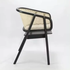 Nordic Black Wood Cane Rattan Back Dining Chair With Arms,Nordic Black Wood Cane Rattan Back Dining Chair With Arms,DAILY UP FURNITURE-The professional supplier of School Furniture, Office Furniture, Home Furnirure