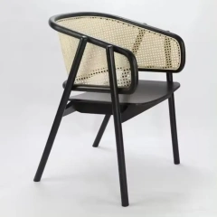 Nordic Black Wood Cane Rattan Back Dining Chair With Arms,Nordic Black Wood Cane Rattan Back Dining Chair With Arms,DAILY UP FURNITURE-The professional supplier of School Furniture, Office Furniture, Home Furnirure