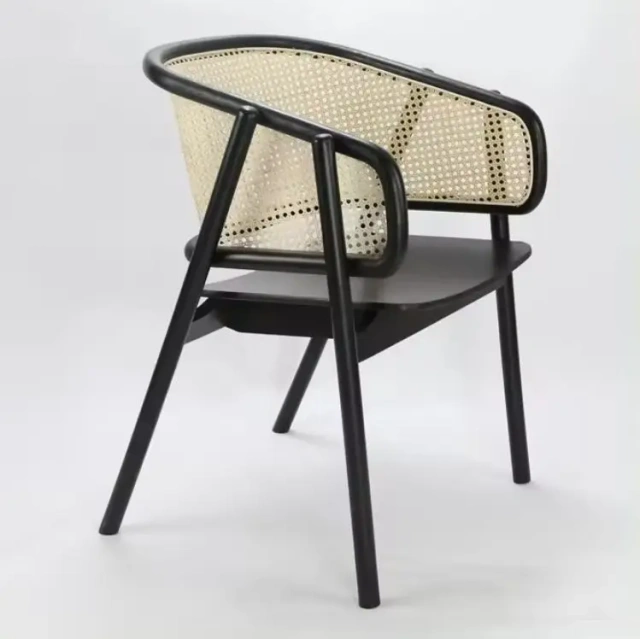 Nordic Black Wood Cane Rattan Back Dining Chair With Arms,Nordic Black Wood Cane Rattan Back Dining Chair With Arms,DAILY UP FURNITURE-The professional supplier of School Furniture, Office Furniture, Home Furnirure
