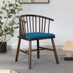 Walnut+Green Linen Cushion