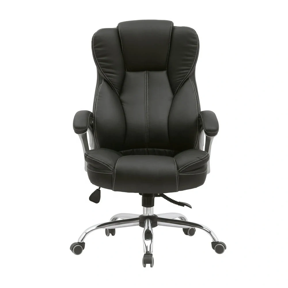 Modern High Back Executive Office Chair Chromed Armrest Leatherette High Back Ergonomic Dining Chair for Apartment Workshop Use,Modern High Back Executive Office Chair Chromed Armrest Leatherette High Back Ergonomic Dining Chair for Apartment Workshop Use,DAILY UP FURNITURE-The professional supplier of School Furniture, Office Furniture, Home Furnirure