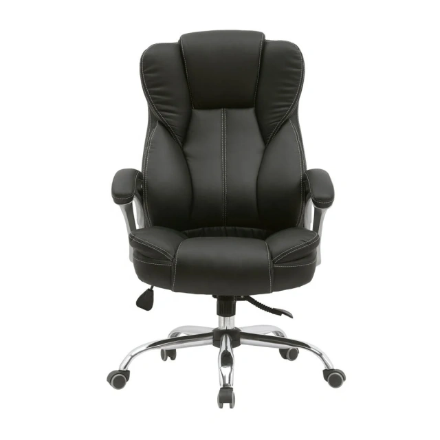 Modern High Back Executive Office Chair Chromed Armrest Leatherette High Back Ergonomic Dining Chair for Apartment Workshop Use,Modern High Back Executive Office Chair Chromed Armrest Leatherette High Back Ergonomic Dining Chair for Apartment Workshop Use,DAILY UP FURNITURE-The professional supplier of School Furniture, Office Furniture, Home Furnirure