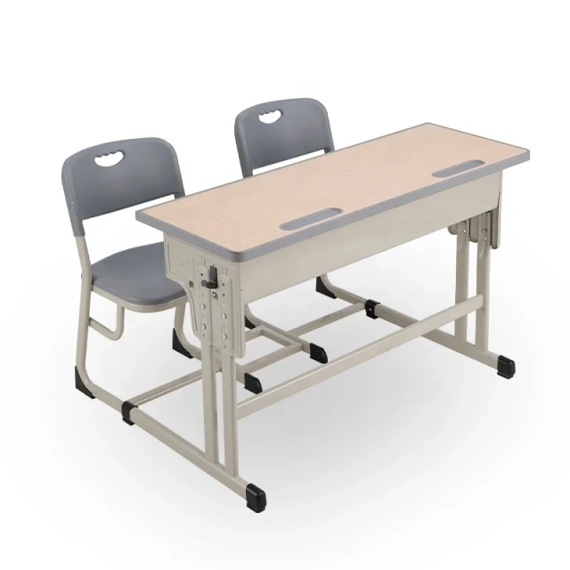 Double Seat Metal Frame School Table and Chair Classroom Furniture Adjustable Student Study Desk and Plastic Chair,Double Seat Metal Frame School Table and Chair Classroom Furniture Adjustable Student Study Desk and Plastic Chair,DAILY UP FURNITURE-The professional supplier of School Furniture, Office Furniture, Home Furnirure