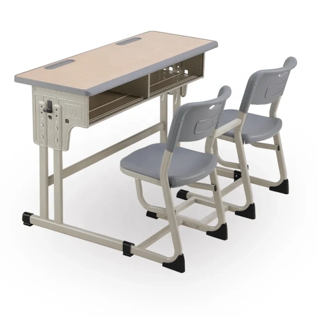 Double Seat Metal Frame School Table and Chair Classroom Furniture Adjustable Student Study Desk and Plastic Chair,Double Seat Metal Frame School Table and Chair Classroom Furniture Adjustable Student Study Desk and Plastic Chair,DAILY UP FURNITURE-The professional supplier of School Furniture, Office Furniture, Home Furnirure