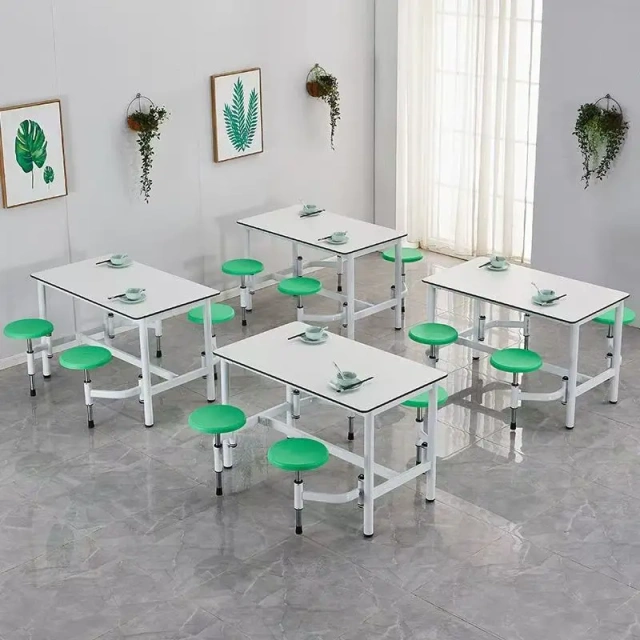 Newly Designed School Fast Food Restaurant Cafeteria with 4 Tables and Chairs in a Wooden Dining Area,Newly Designed School Fast Food Restaurant Cafeteria with 4 Tables and Chairs in a Wooden Dining Area,DAILY UP FURNITURE-The professional supplier of School Furniture, Office Furniture, Home Furnirure