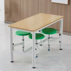 Newly Designed School Fast Food Restaurant Cafeteria with 4 Tables and Chairs in a Wooden Dining Area,Newly Designed School Fast Food Restaurant Cafeteria with 4 Tables and Chairs in a Wooden Dining Area,DAILY UP FURNITURE-The professional supplier of School Furniture, Office Furniture, Home Furnirure