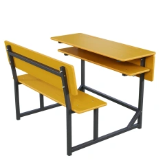 DAILY UP Double School Table and Bench Classical Design Wooden & Steel Frame Student Desk and Chair Disassemble Structure Available,School Furniture Double Student Desk and Chair School Bench and Desk with Bag Holder Wooden School Bench Table for Student,DAILY UP FURNITURE-The professional supplier of School Furniture, Office Furniture, Home Furnirure