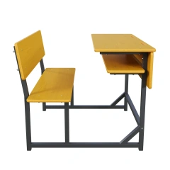 DAILY UP Double School Table and Bench Classical Design Wooden & Steel Frame Student Desk and Chair Disassemble Structure Available,School Furniture Double Student Desk and Chair School Bench and Desk with Bag Holder Wooden School Bench Table for Student,DAILY UP FURNITURE-The professional supplier of School Furniture, Office Furniture, Home Furnirure