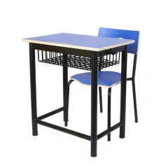 DAILY UP School Furniture Desk and Chair with full Steel Frame and Wooden Boards Kuwait Classical Design,DAILY UP School Furniture Desk and Chair Set Metal Frame School Table and Chair Set,DAILY UP FURNITURE-The professional supplier of School Furniture, Office Furniture, Home Furnirure