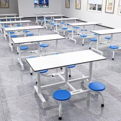 Newly Designed School Fast Food Restaurant Cafeteria with 4 Tables and Chairs in a Wooden Dining Area,Newly Designed School Fast Food Restaurant Cafeteria with 4 Tables and Chairs in a Wooden Dining Area,DAILY UP FURNITURE-The professional supplier of School Furniture, Office Furniture, Home Furnirure