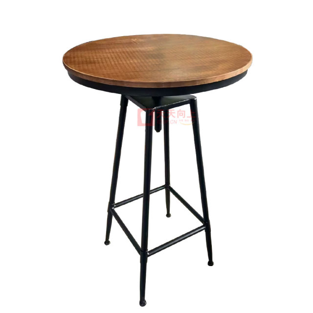 DAILY UP Premium Counter Height Bar Stool - Solid Thick Elm Wood with Classic Steel Frame, Rustic Industrial Style for Coffee Shop, Bistro, Home Kitchen,Rustic Industrial Bar Stool,DAILY UP FURNITURE-The professional supplier of School Furniture, Office Furniture, Home Furnirure