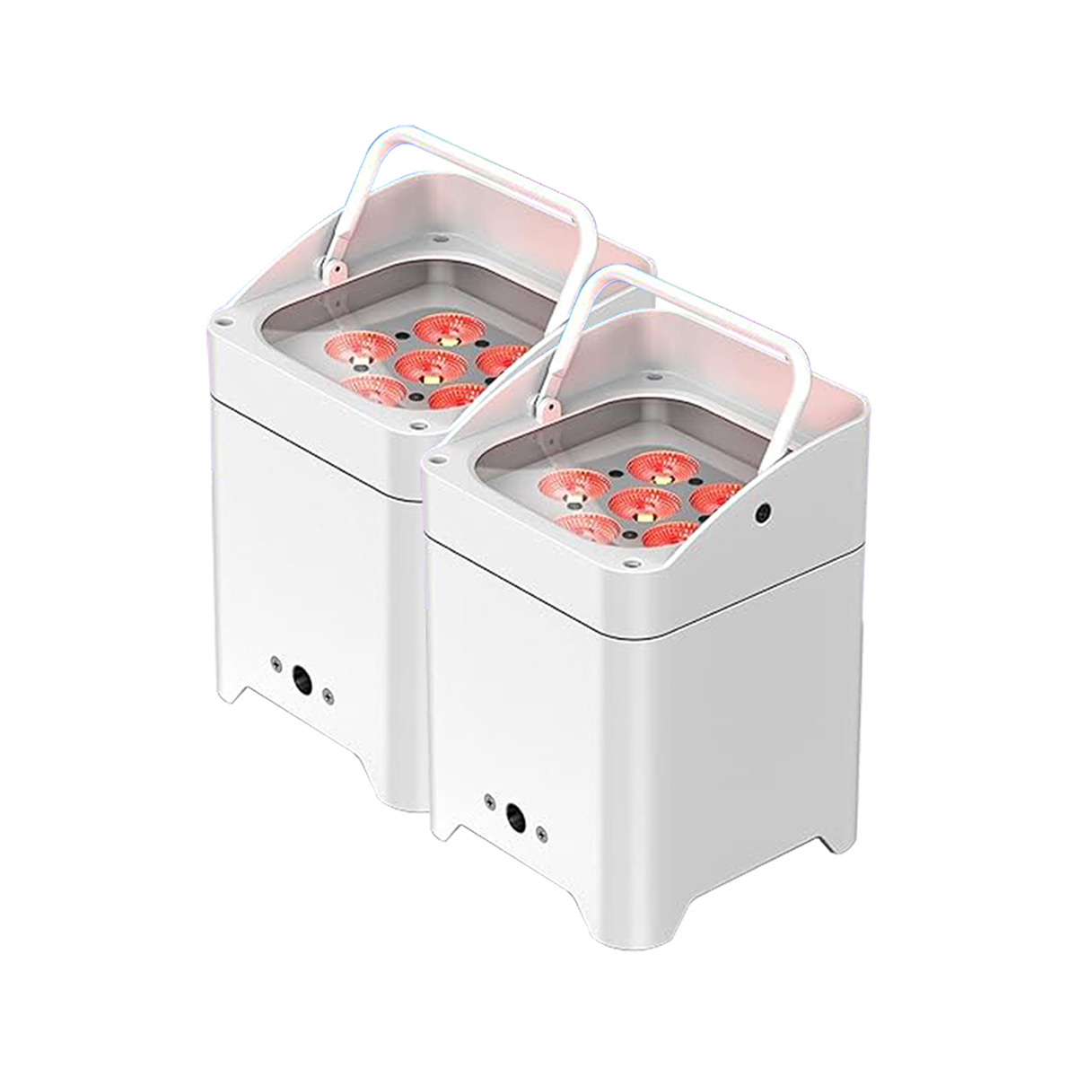 6X18W APP Wifi W-DMX DMX512 Control RDM Rechargeable 2.4G Wireless Battery Powered LED UPlight for Wedding Club Party DJ