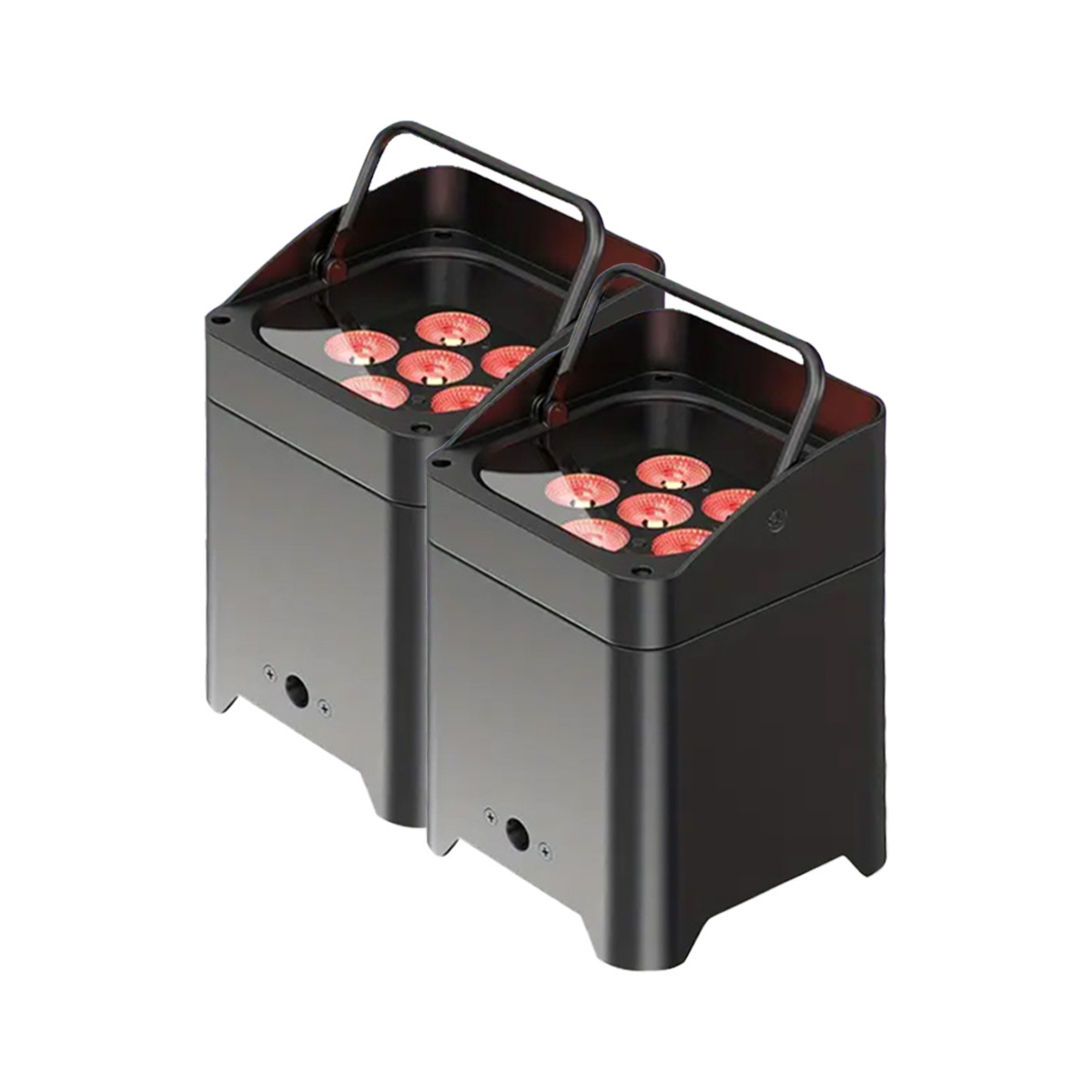 6*18W Battery Par light 2.4G Wireless DMX512 W-DMX Voice Wifi RDM Control  RGBWA+UV 6in1 Led Uplight for Club Party Stage