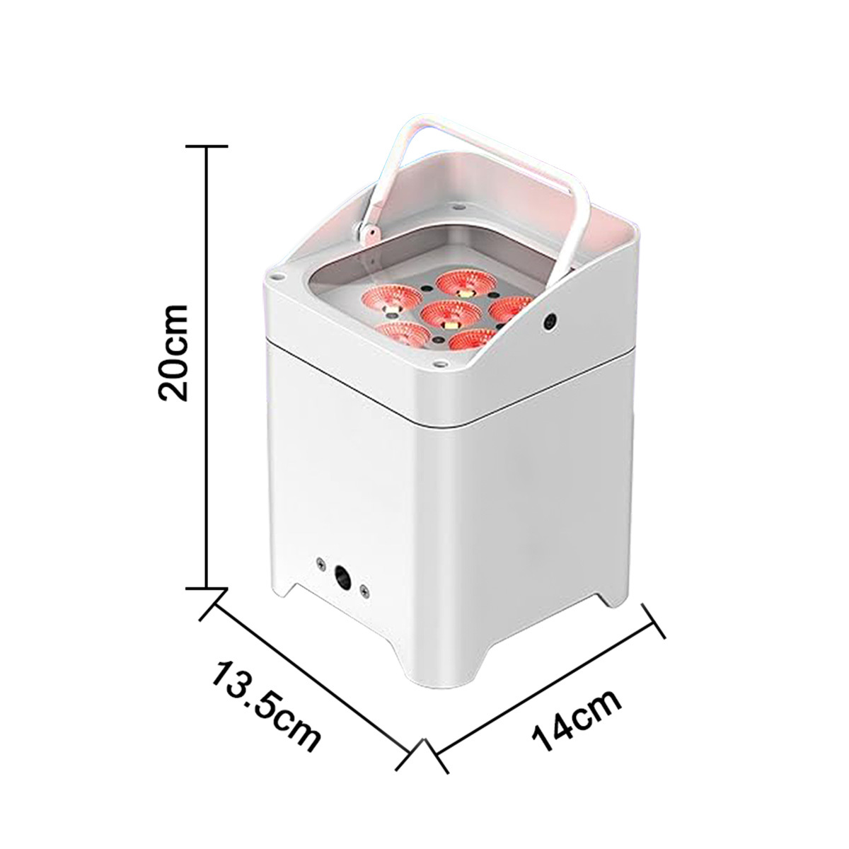 6X18W APP Wifi W-DMX DMX512 Control RDM Rechargeable 2.4G Wireless Battery Powered LED UPlight for Wedding Club Party DJ