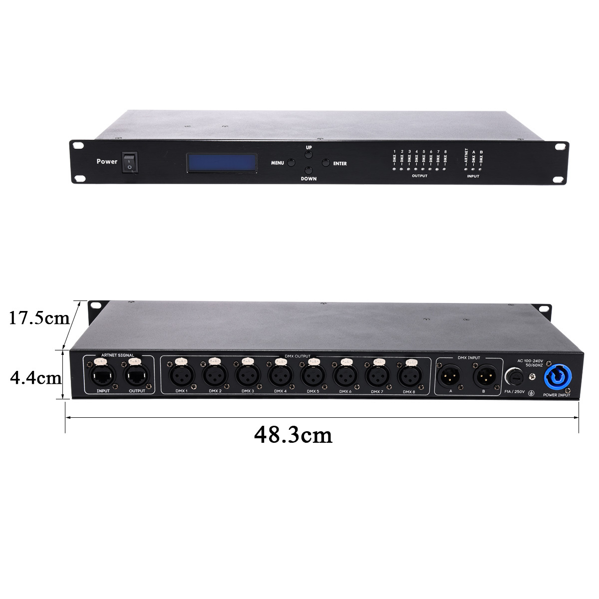 Artnet Dmx 8 Way Network Expander 8x512 4096 Channels Stage DJ Light Control Exquipment artnet DMX signal converter For Stage DJ