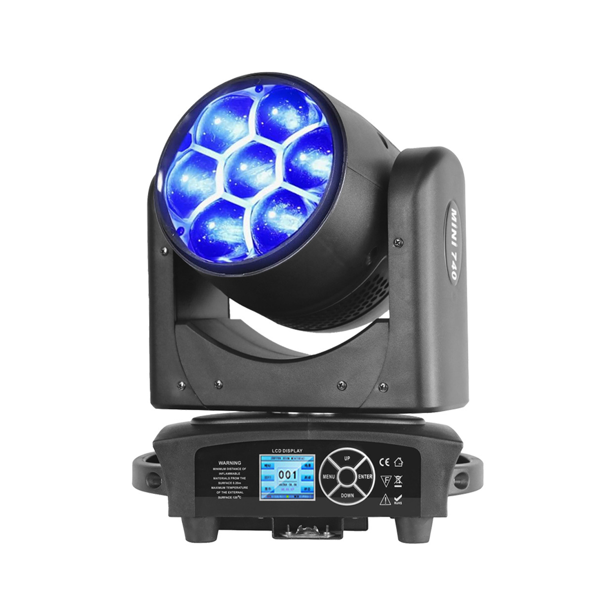 Mini 7*40W Moving Head Light RGBW 4 in 1 LED Beam Wash Zoom Effect  Stage Light for  KTV Disco DJ Home Party