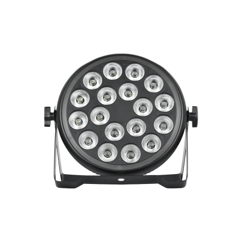 18*4W RGBW 4in1 LED Par Lights+Auxiliary light with DMX512 Voice Control LED Strip Ring for Stage Night Club Bar Party Dj Disco