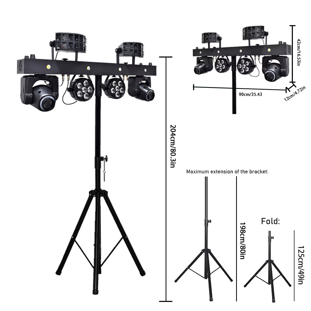Nouveau 2x30w Spot tête mobile + 6x5w Par + 10w RGBW papillon stroboscope 4in1 support Dj Disco effet éclairage de scène DMX musique discothèque