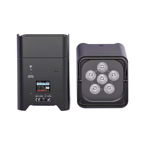6*18W Battery Par light 2.4G Wireless DMX512 W-DMX Voice Wifi RDM Control  RGBWA+UV 6in1 Led Uplight for Club Party Stage