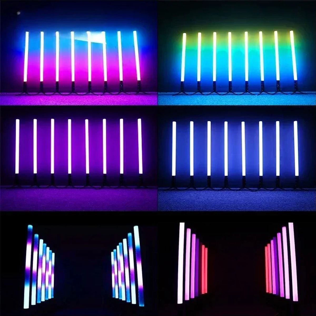 IP65 Waterproof Portable 2.4G Wireless Artnet DMX512 Remote Wifi Control 360 Battery Led Pixel Tube for DJ Party Concert Club