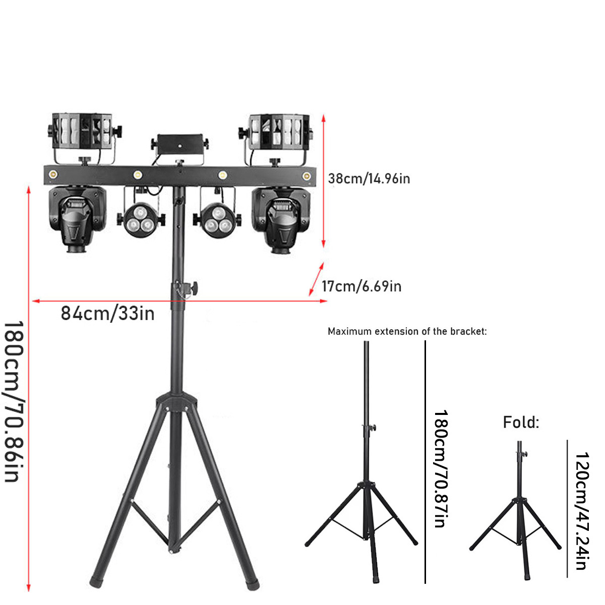 LED Gig Bar DJ Light RGBW 5in1 DMX512 Butterfly Strobe Effcet Moving Head Par Laser Stage Stand Light for DJ Disco Party Club