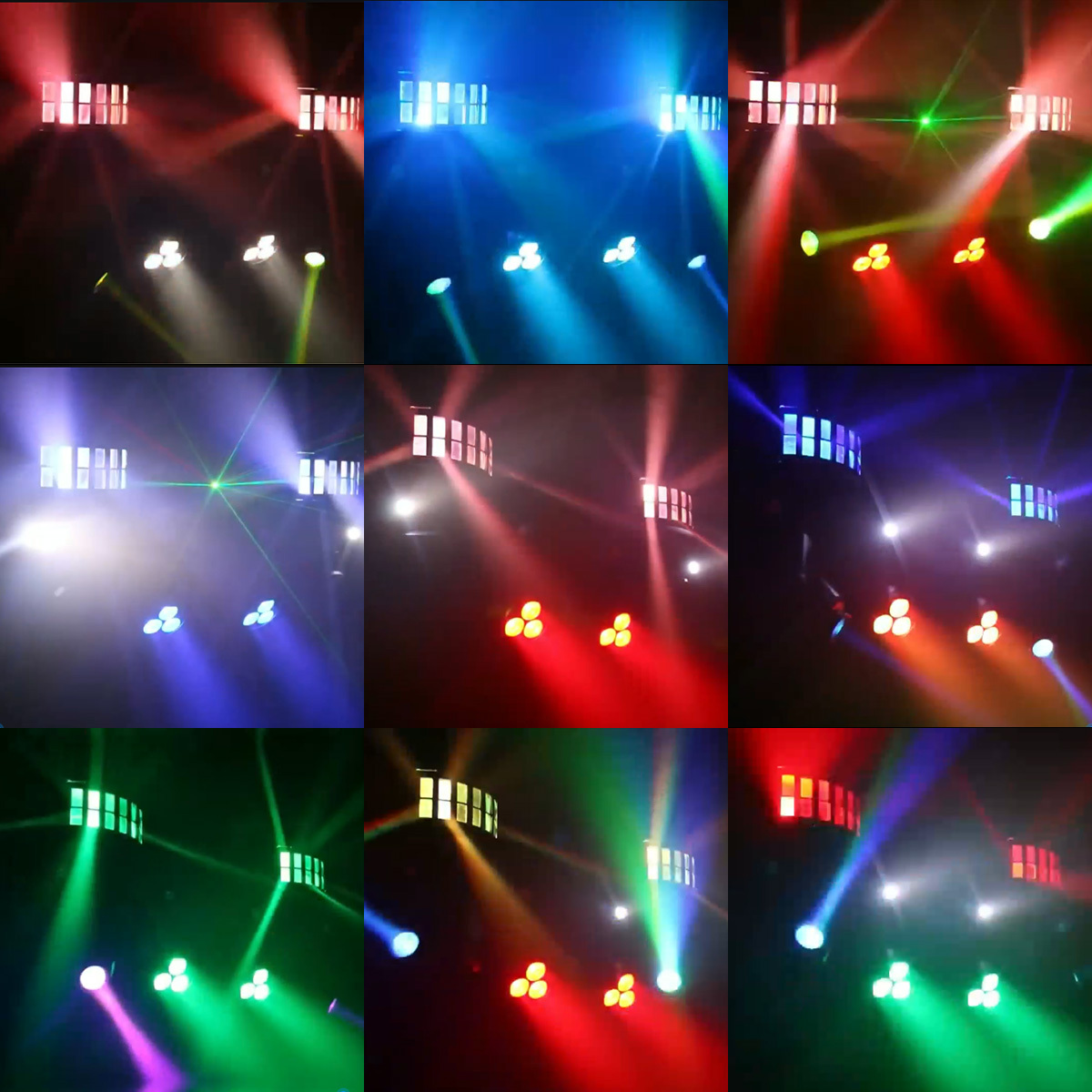 LED Gig Bar DJ Light RGBW 5in1 DMX512 Butterfly Strobe Effcet Moving Head Par Laser Stage Stand Light for DJ Disco Party Club