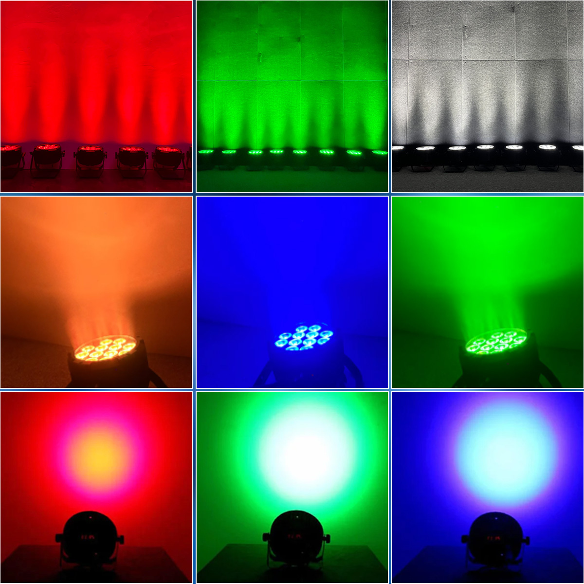 High Brightness Waterproof IP65 12X18W RGBWUV 6IN1 LED Full Color 2.4G Wireless Wifi Remote Battery Par Light for KTV Party DJ