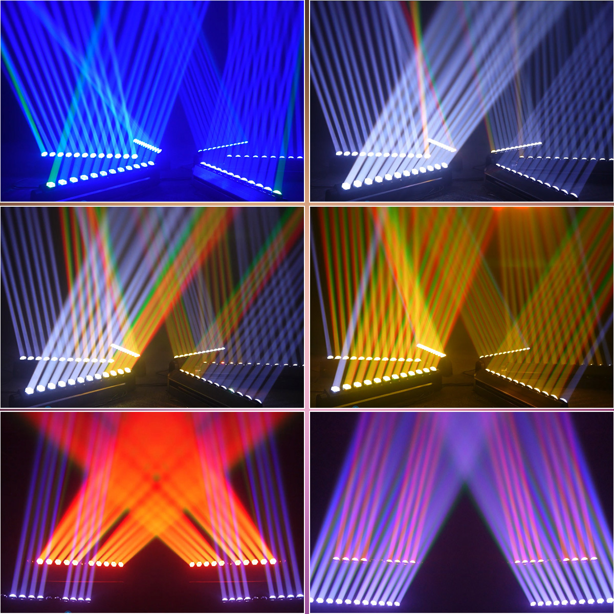 12-Beam RGBW Wedding Performance Moving Lights DMX512 Control Stage Lighting for Atmosphere Shaking Head Dyeing Light Strip