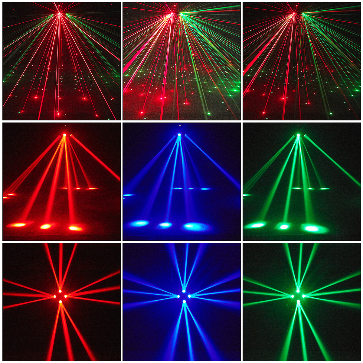 4-arms Warship Moving Head Light with Beam Laser rainbow Effect DMX Voice Control for Stage Disco Party Wedding DJ Lighting