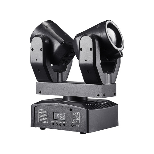 Mini 100W RGBW Double Head Moving Head Beam Rotating Light DMX512 Remote Control RG Laser Stage Strobe Light for Disco Party Bar