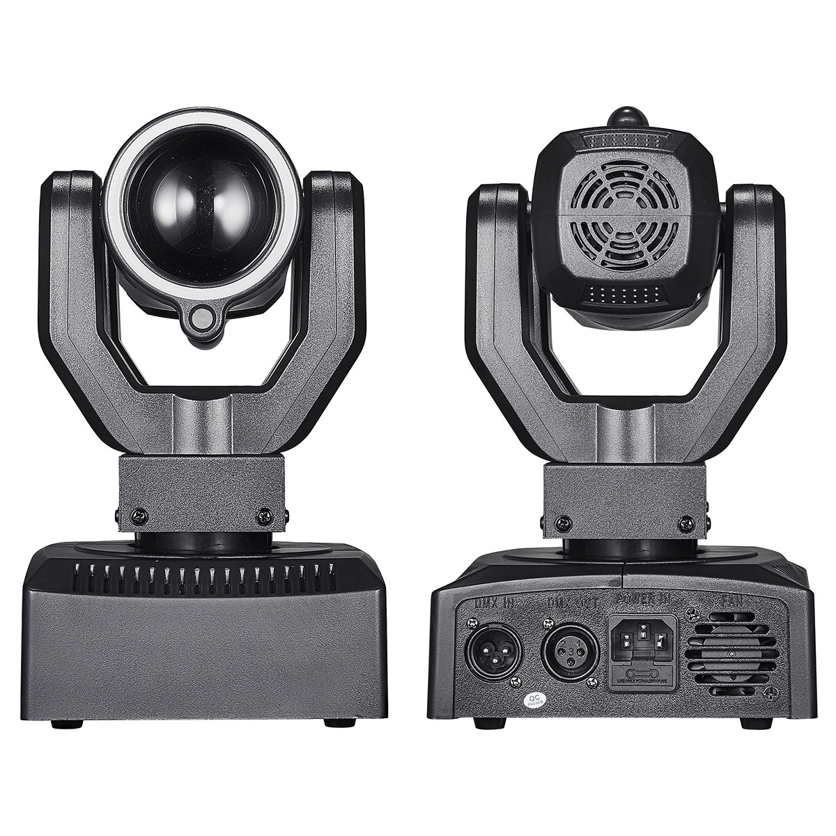 Mini 100W RGBW Double Head Moving Head Beam Rotating Light DMX512 Remote Control RG Laser Stage Strobe Light for Disco Party Bar