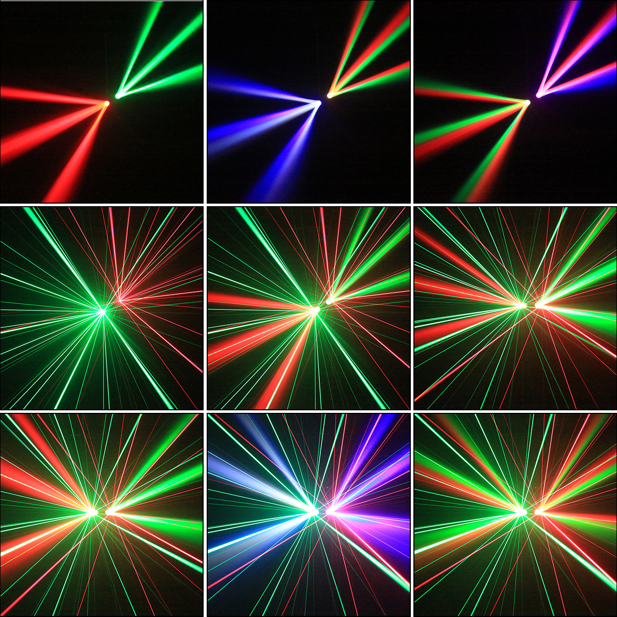 Mini 100W RGBW Double Head Moving Head Beam Rotating Light DMX512 Remote Control RG Laser Stage Strobe Light for Disco Party Bar