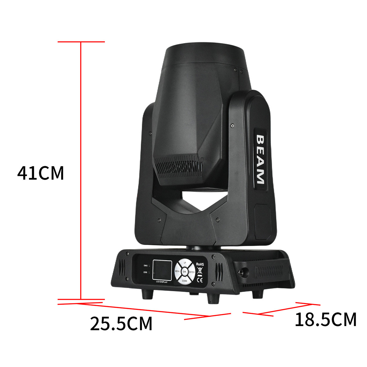 Stage Beam Moving Head Light 200W LED Stage Gobo DJ Light Ring Circle Strip Prism Rainbow Effect Concert DJ Equipment for KTV