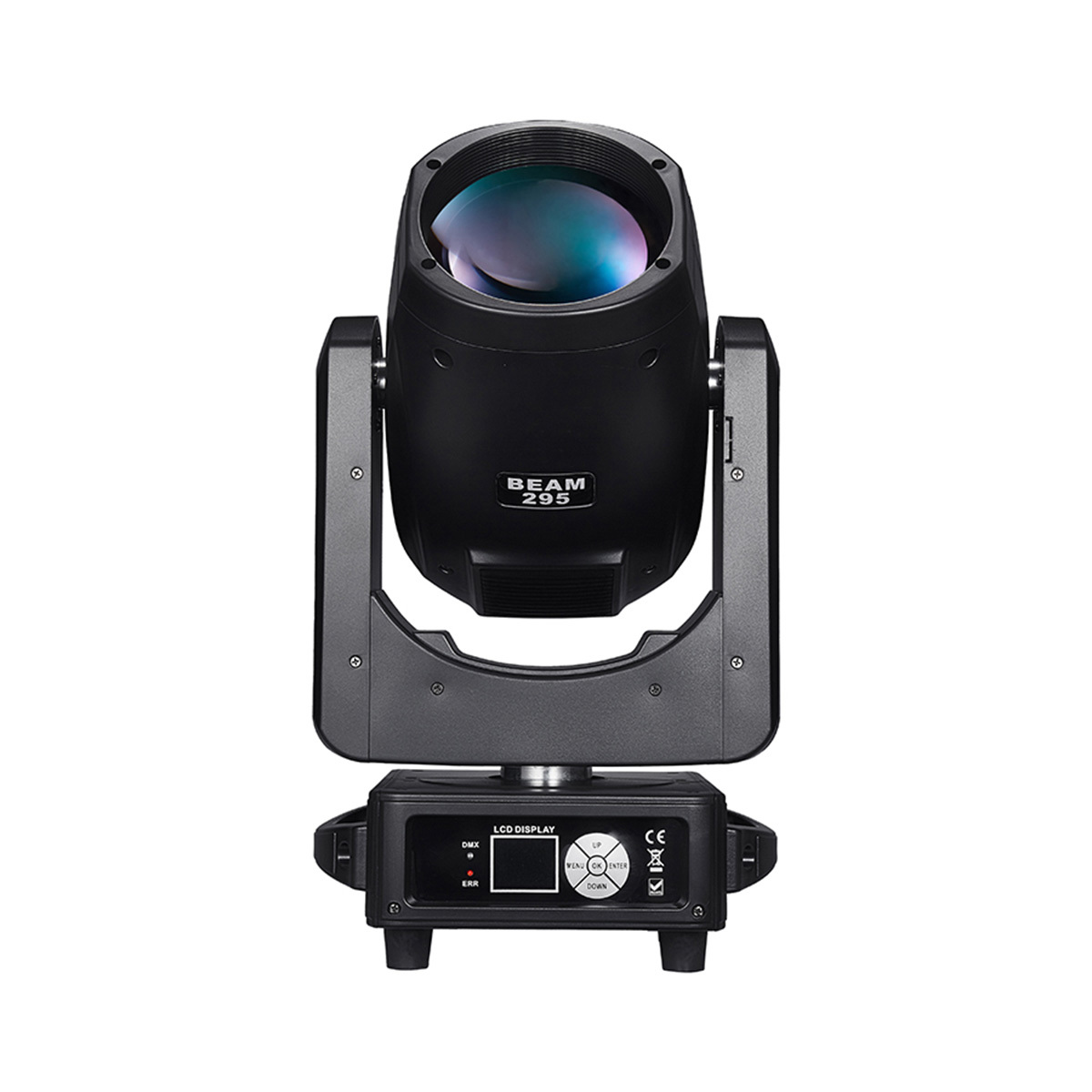 Beam 295W Bulb Moving Head Light Double Prisms Rainbow Frost Effect DMX512 Control 8500K LED Ring Strip Stage Light for DJ Party