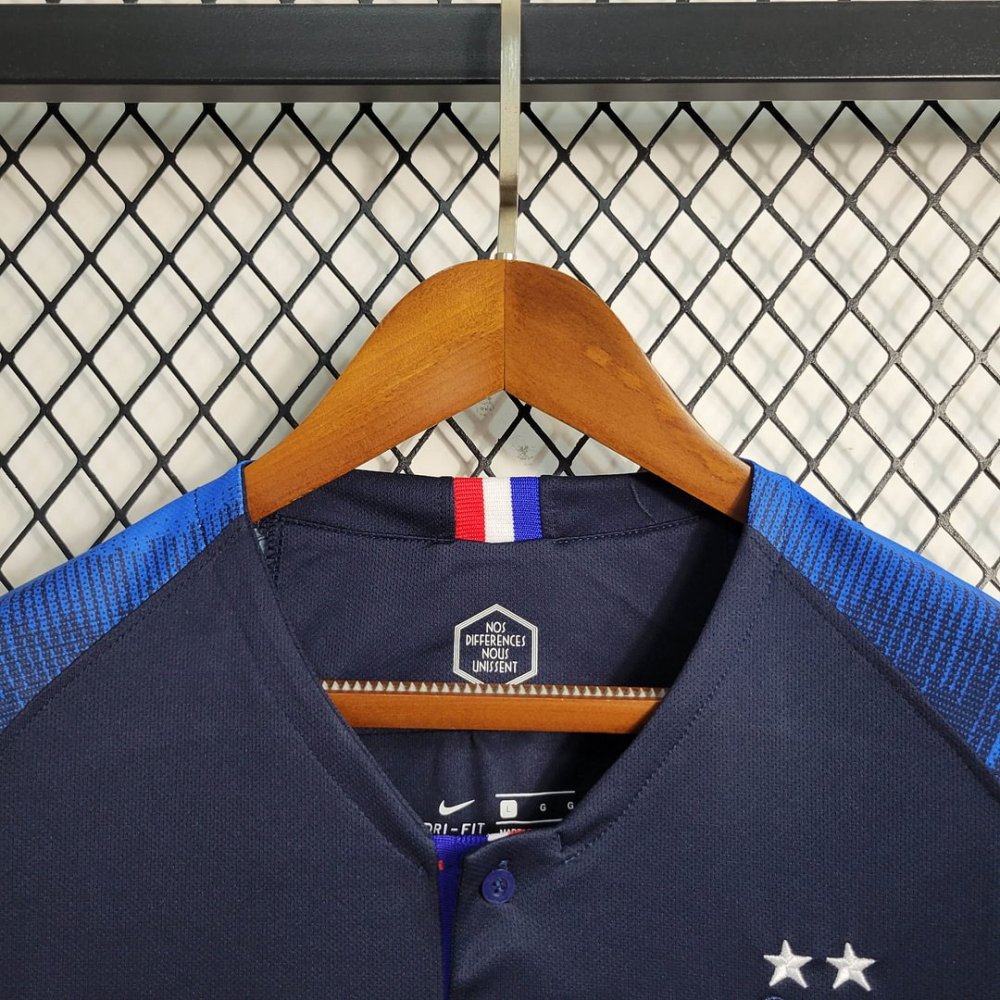 2018 Retro France Home Football Shirt 1:1 Thai Quality