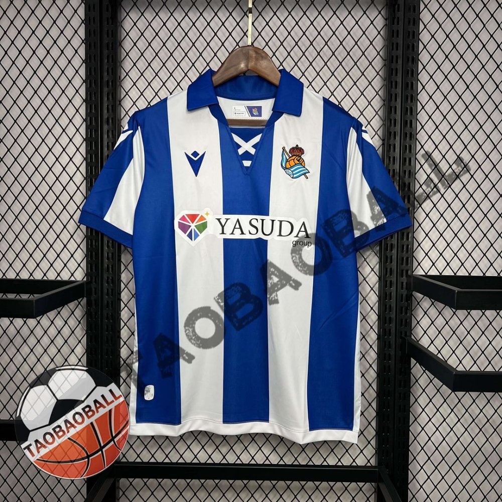1:1 copy top quality 2024/2025 Real Sociedad Home Football Shirt