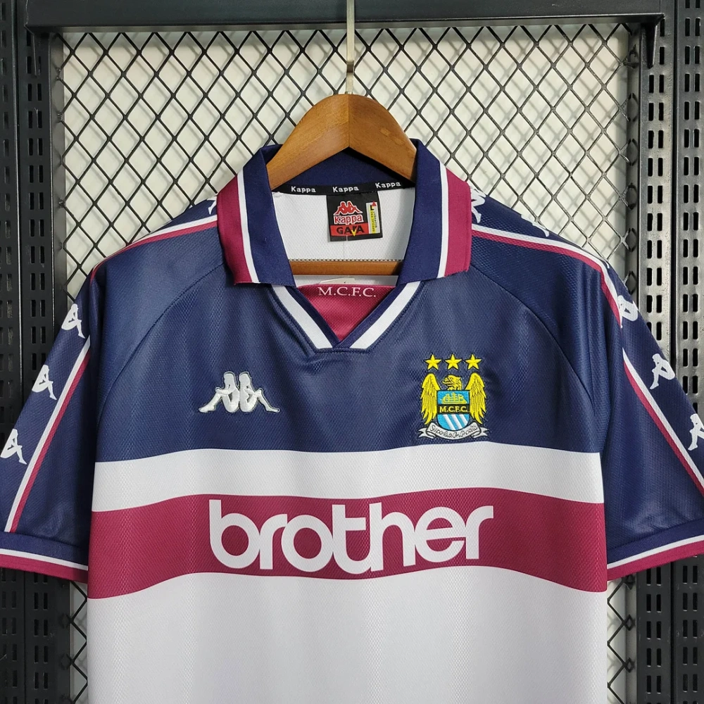 1:1 copy top quality 1997/1998 Retro Manchester City Away Jersey