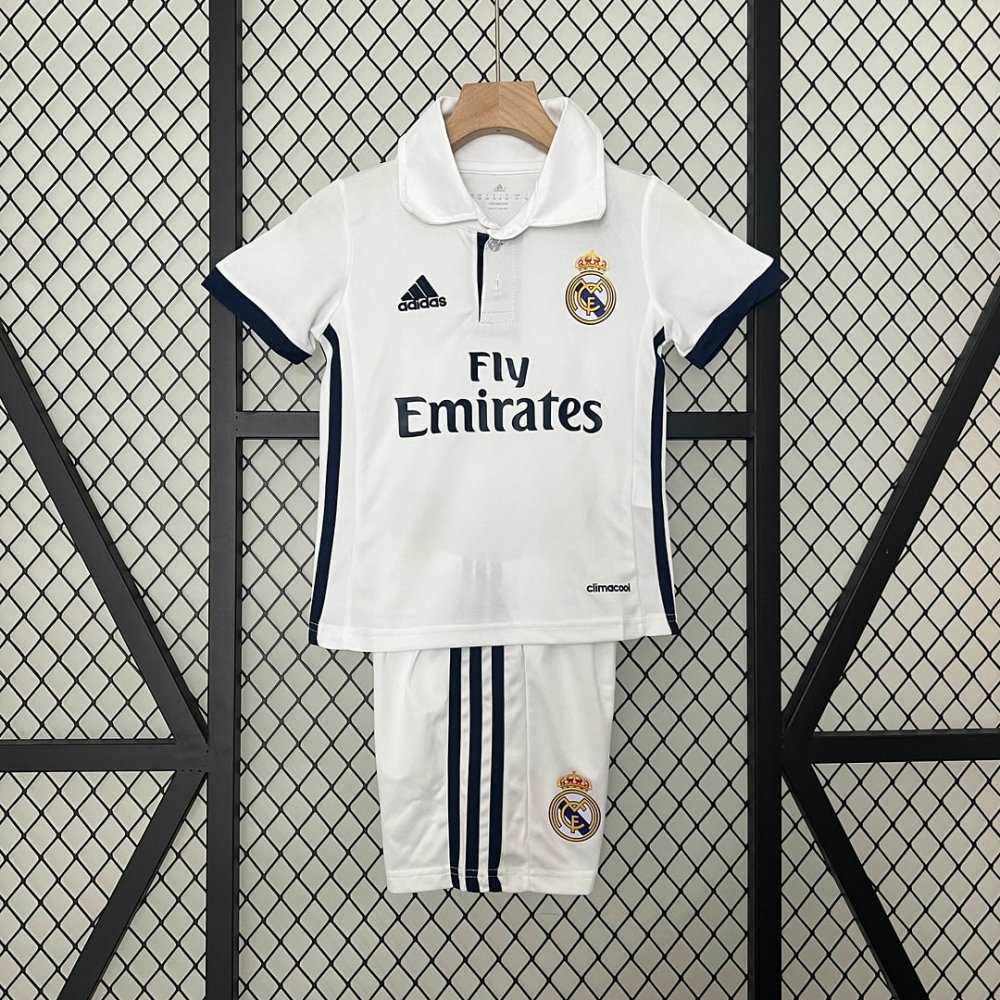 1:1 copy top quality 2016/2017 Retro Real Madrid Home Football Shirt Kids Size