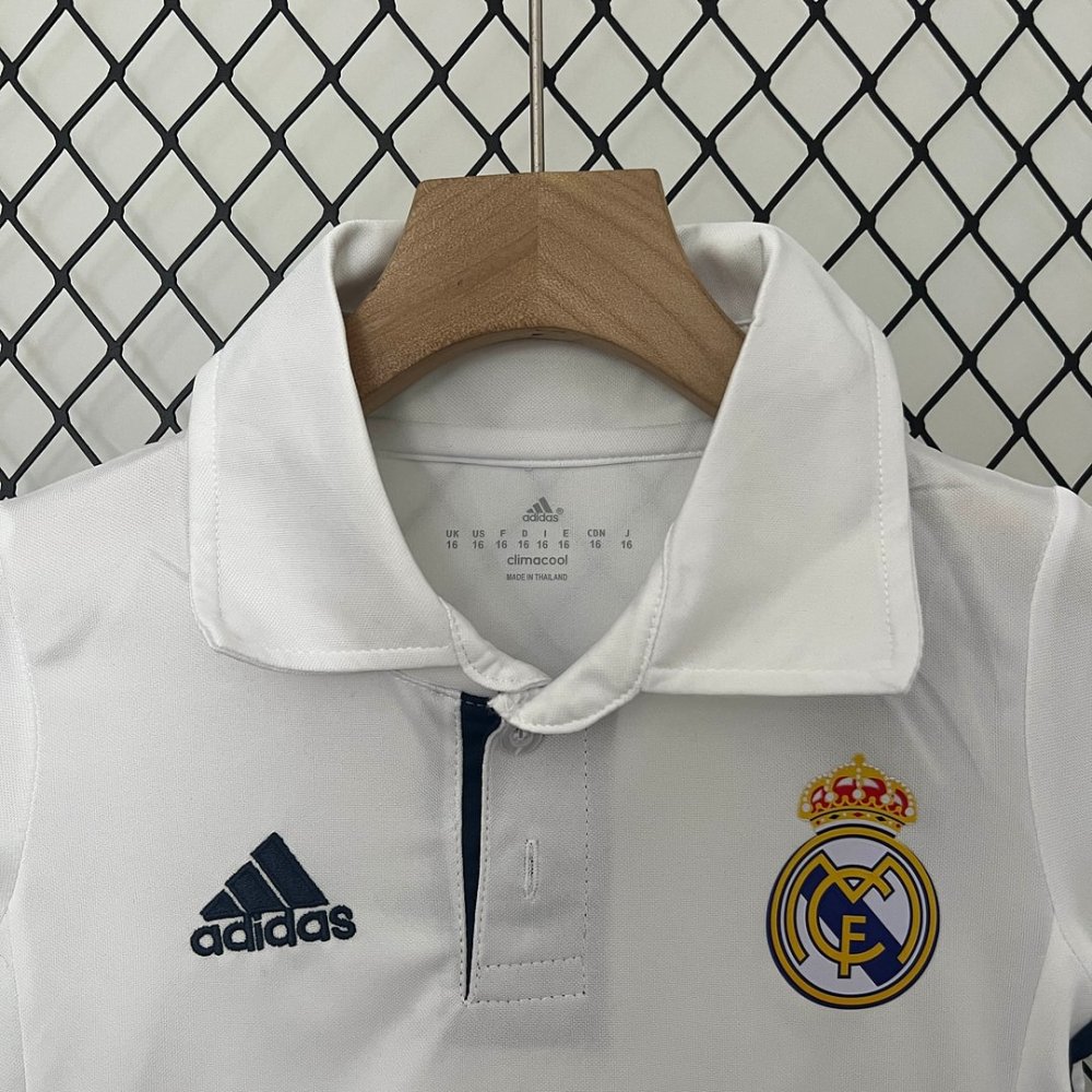 1:1 copy top quality 2016/2017 Retro Real Madrid Home Football Shirt Kids Size