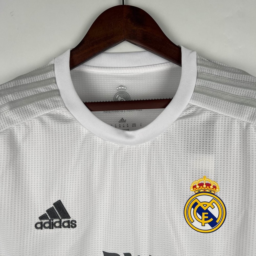 1:1 copy top quality 2015/2016 Retro Long Sleeve Real Madrid Home Football Shirt