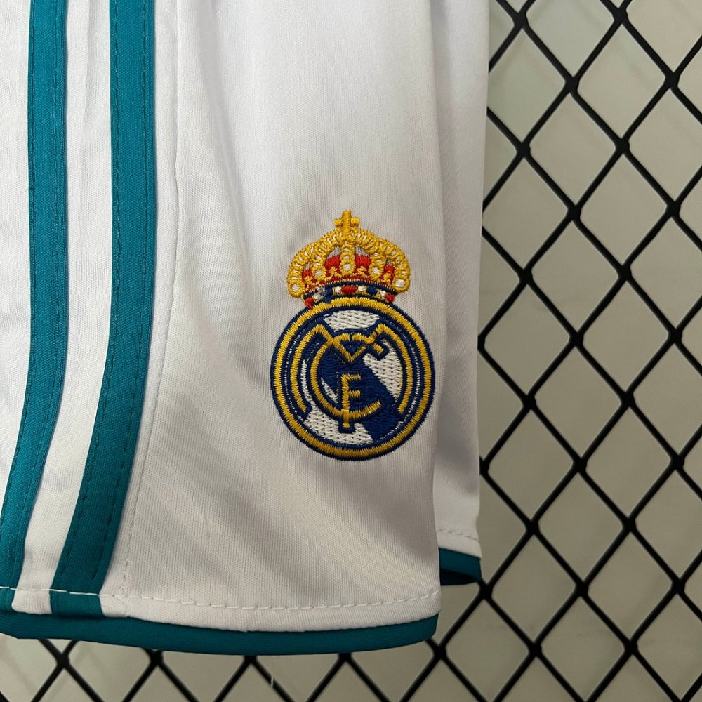 1:1 copy top quality 2017/2018 Retro Real Madrid Home Football Shirt Kids Size